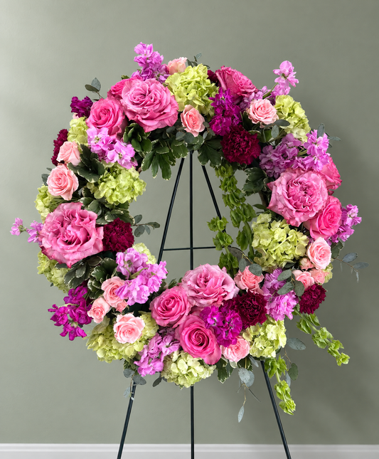 Pink Garden Wreath